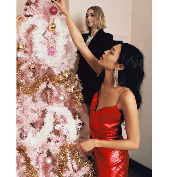 BLOGGER'S FAVE! Zara Red Sequin Mini Dress Sz M NWT - Picture 15 of 17